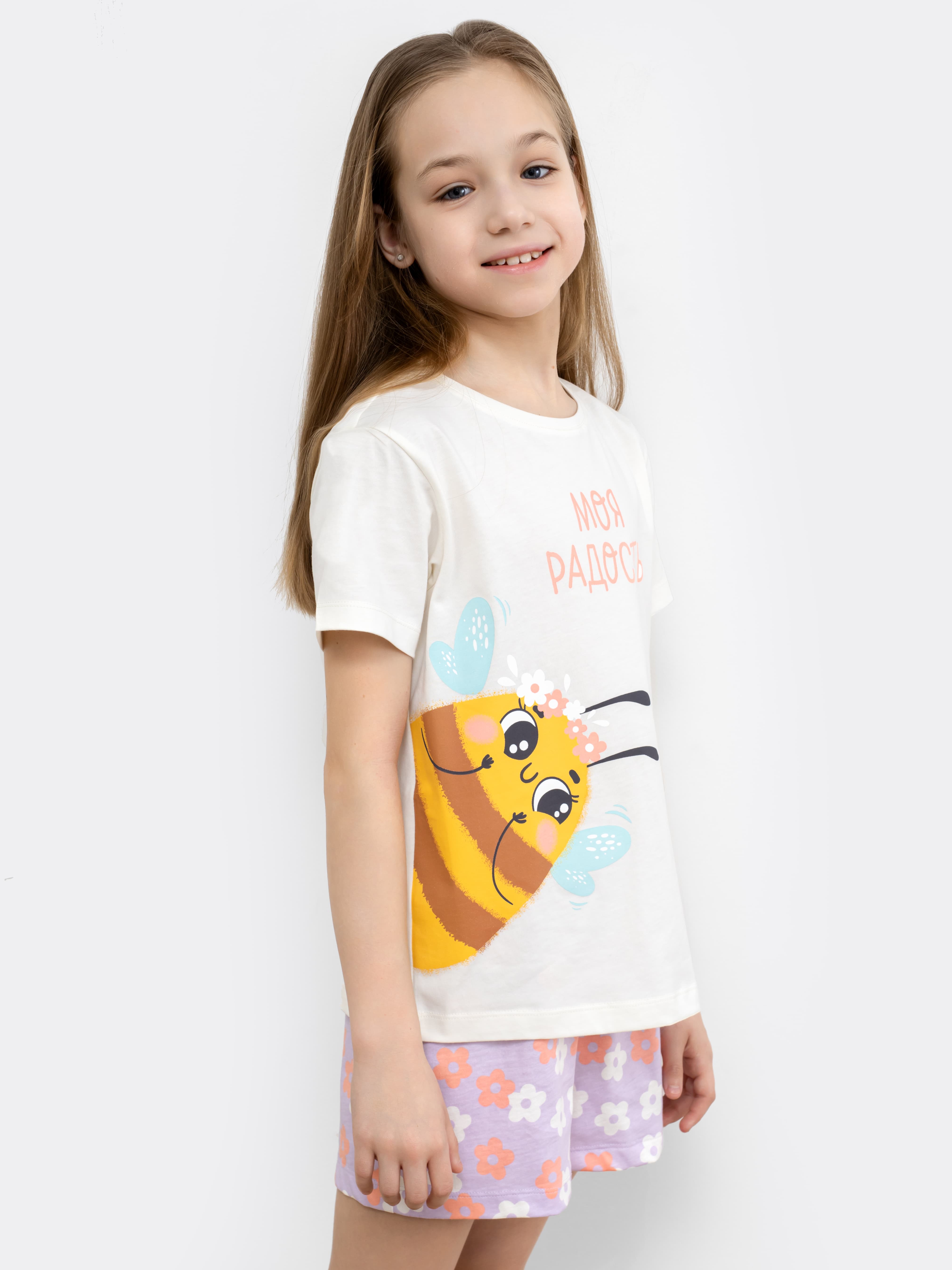 Хлопковый комплект для девочек (футболка и шорты) от Mark Formelle
