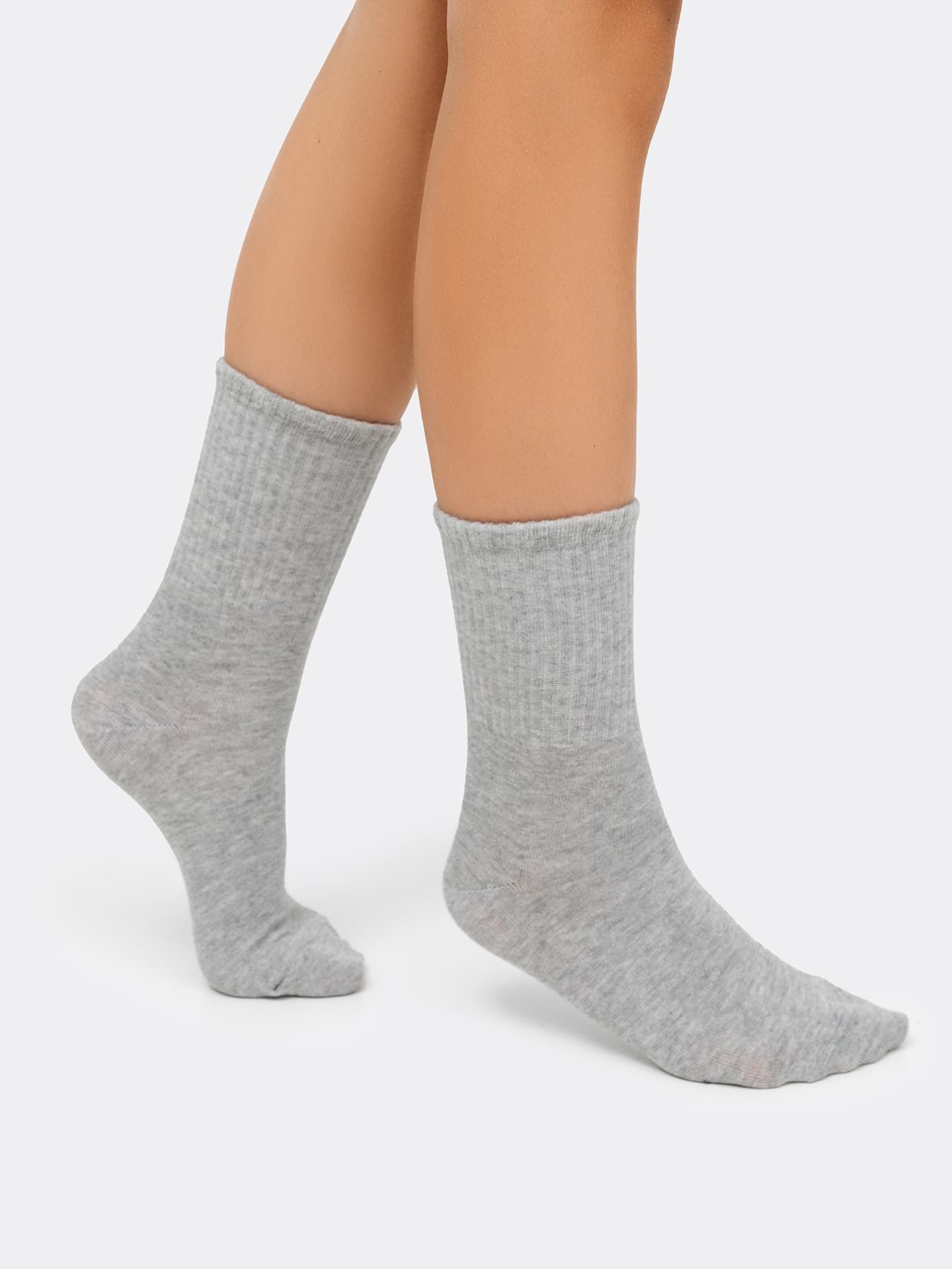 Детские высокие носки в оттенке "серый меланж", B3-23444K, Mark Formelle, Беларусь  - купить